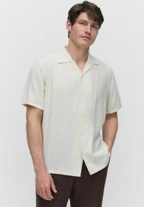 Рубашка LUC CRINKLE SHORT SLEEVED Bläck, белый