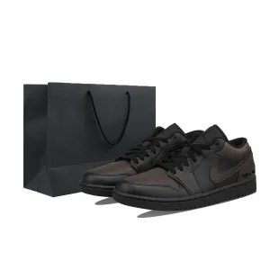 Air 1 устойчивые к истиранию дышащие низкие кроссовки в винтажном стиле мужские черные коричневые Jordan, коричневый