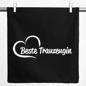 Наволочка Huuraa, лучший подарок для подружки невесты, сердечко, 40x40 см, черный хлопок, лучший подарок для подружки невесты Hellweg Druckerei