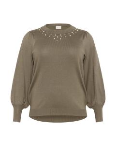 KAFFE CURVE Свитер 'KCrahina' в коричневом цвете