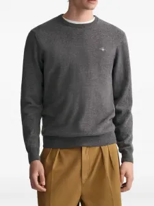 Свитер с круглым вырезом Gant, серый