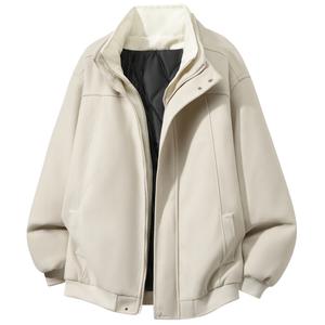 Пуховик Unisex Stand Collar Thickened Mock Two Piece X1617, серый puffer jacket