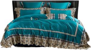 IBDRYKK Комплект постельного белья сатин хлопок домашний текстиль синий Blu