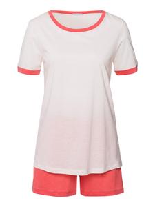 Короткий пижамный комплект Hanro Laura, цвет Light pink/Light red
