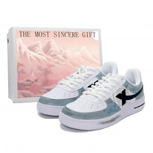 XTEP Кроссовки для скейтбординга с амортизацией, износостойкие, нескользящие, серо-белые, мужские