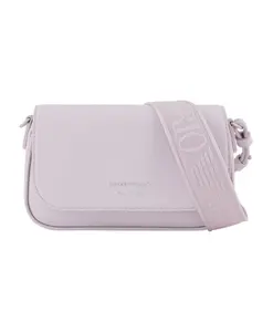 Сумка через плечо с логотипом и магнитной застежкой. Emporio Armani, розовый