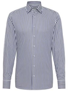 Рубашка приталенного кроя темно-синего цвета Eterna