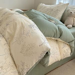 LUOLAI HOME Постельное белье, 3 предмета, простыня, 150x200 см, 100% чесаный хлопок, цвет менгю сян