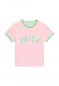 Футболка с принтом COLLEGIATE RINGER Juicy Couture, светло-розовый