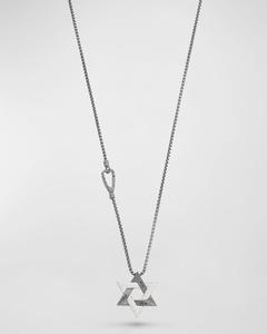 Мужское матовое полированное серебряное ожерелье с эмалью Marco Dal Maso, цвет Ivory