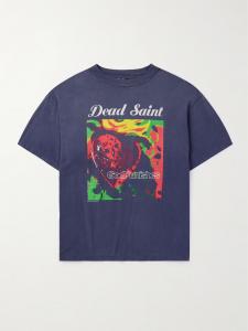 Футболка из хлопкового джерси с принтом SAINT MXXXXXX, темно-синий