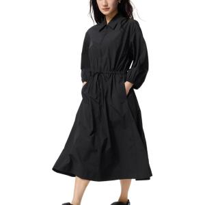 Женское платье с длинными рукавами UNIQLO, черный