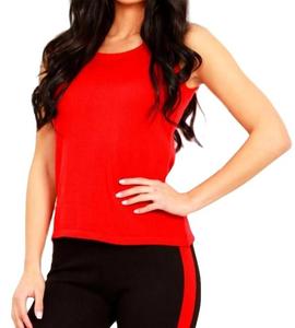 Вязаная майка красного цвета Angel Apparel