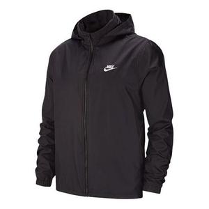 Куртка Nike Running Training Woven Breathable hooded Windproof Jacket Black, черный