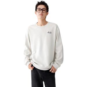 361° Свитшот мужской светло-абрикосовый Camellia с круглым вырезом утолщенный