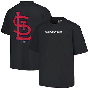 Мужская футболка pleasures black st louis cardinals ballpark Unbranded