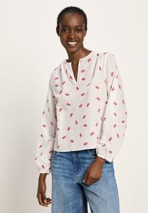 Блуза LANIUS LANGARM MIT KRÄUSELN, Off White Love/Off-White