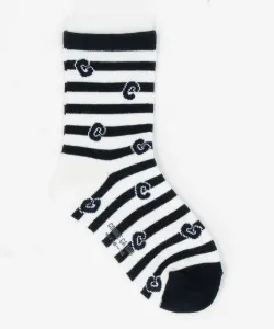 Носки средней высоты с принтом по всей поверхности и логотипом Border C Comme Ca Ism, цвет Navy