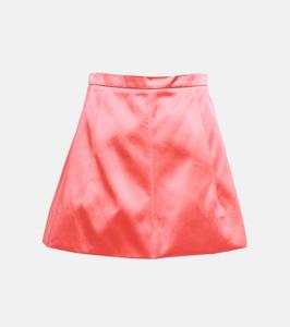Мини-юбка из хлопкового атласа Patou, Camelia Pink