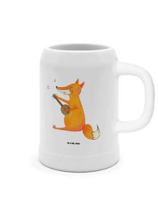 Пивная кружка лиса гитара без слов в белом цвете Mr. & Mrs. Panda