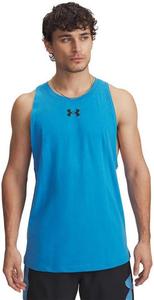 Under Armour мужская базовая хлопковая майка без рукавов, (452) Ether Blue/Black