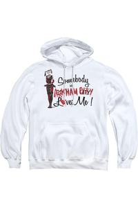Толстовка с капюшоном Batman Arkham City Somebody Loves Me для взрослых Gildan, белый