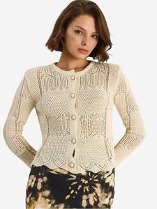 Bianco Lucci Вязаный кардиган в бежевом цвете