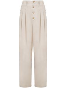 Moschino брюки с завышенной талией, нейтральный