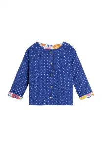 Обычная стеганая двусторонняя легкая куртка Jojo Maman Bébé, Fuchsia Floral