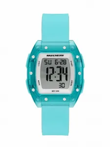 Женские цифровые силиконовые часы Skechers SR6333, цвет Blue