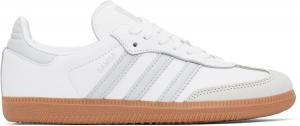 Бело-серые кроссовки Samba OG Adidas Originals, Cloud white/Halo blue/Off white