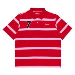 Поло Supreme Cursive Polo, Red Stripe