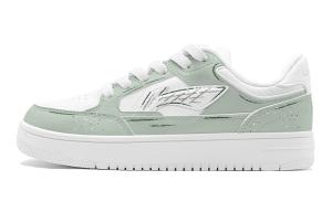 LINING Кроссовки для скейтбординга Tianji Slip Resistant, Abrasion Resistant, Breathable Low Top мужские бело-зеленые