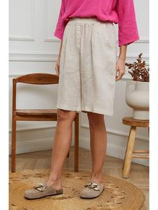 Льняные шорты La Compagnie Du Lin Leinen Bermudas Alafolie, бежевый