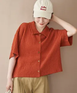 Рубашка с коротким рукавом Pokopoko Coen, цвет Brick