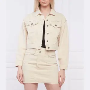Укороченная джинсовая куртка Liu Jo, бежевый
