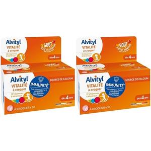 Жевательные таблетки Vitality с 12 витаминами и 8 минералами для детей от 4 лет Alvityl