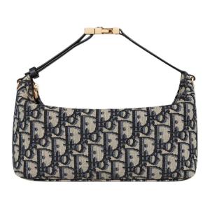 DIOR Дорожная вышитая сумочка клатч средний размер женская синяя