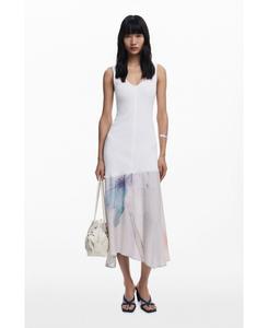 Женское комбинированное платье с V-образным вырезом Desigual, White