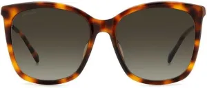 Солнцезащитные очки JIMMY CHOO Butterfly Nerea/G 05LHA Havana/Gold 57mm, Brown Shaded/Havana