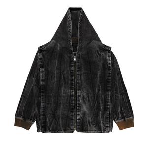 Куртка Y/Project Velcro Denim Jacket, Black Vertical Whiskers