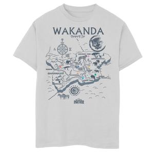 Футболка Marvel Wakanda Map для мальчиков 8–20 лет Licensed Character