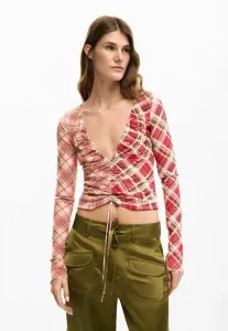 Блузка с присборенным вырезом Desigual, Pink