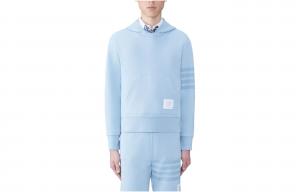 Толстовка с 4-полосным принтом THOM BROWNE, Эфирный синий