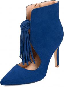 Женские ботильоны MOOMMO с кисточками, на шпильке, с зауженным носком, боковой молнией, вырезами, для платья, на тонком высоком каблуке 10 см, замшевые сандалии-ботильоны, винтажные, розовые, размер 4 M US