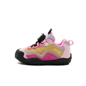 Утепленные детские ботинки Slip Resistant Abrasion Resistant Jeep, dull желтый коричневый/розовый розовый[thin cotton]