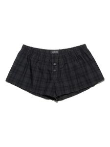 Клетчатые шорты с застежкой на пуговицы спереди Mainless, синий