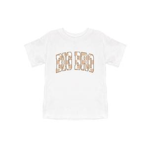 Клетчатая футболка с короткими рукавами и рисунком Big Bro для малышей The Juniper Shop, белый