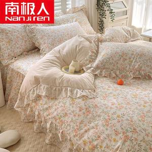 Antarctic Комплект постельного белья 4 предмета, 180 см, простыня, пододеяльник 200x230 см, разноцветный, утолщенная хлопковая ткань, мягкий