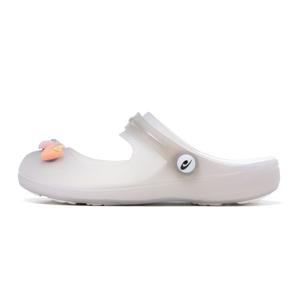 JSWEI Клоги женские серые с цветочным декором, цвет Gray with Shoe Flower